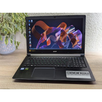 Ноутбук Б/В Acer Aspire A715-71G / 15.6 Full HD (1920x1080) / i7-7700HQ (4 ядра по 3.8 GHz) / 16 GB DDR4 / Intel HD Graphics 630 (2gb) + NVIDIA GeForce GTX 1050 (4gb) / SSD 256 GB