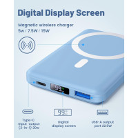 Магнітний Повербанк Yiisonger KT-D007 10000mAh Fast Charging з бездротовою зарядкою