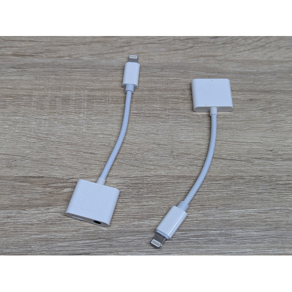Новий Адаптер-розгалужувач Lightning Type-C 3.5 мм Jack 2шт