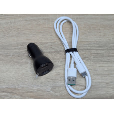 Новий Автомобільний зарядний пристрій у прикурювач із кабелем USB-A — USB-C