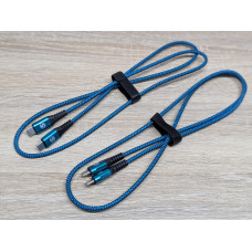 Новий Нейлоновий кабель MaxGroup USB Tepe-C\Type-C 60W 2шт 1м