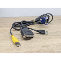 Кабель конвертер VGA+2x USB+DVI