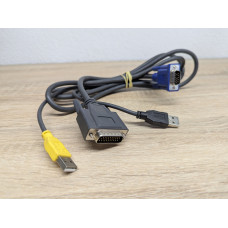 Кабель конвертер VGA+2x USB+DVI