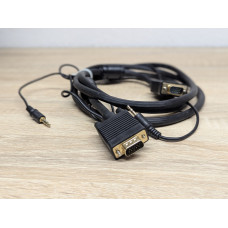 Б/У Кабель 2 VGA + 2 аудіо 3,5 мм