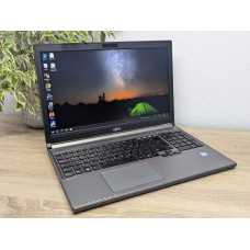 Ноутбук Б/В Fujitsu E756:15.6 Full, Intel Core i5-6300U,8 GB DDR4,Intel HD Graphics,SSD 256Gb (2 АКБ)